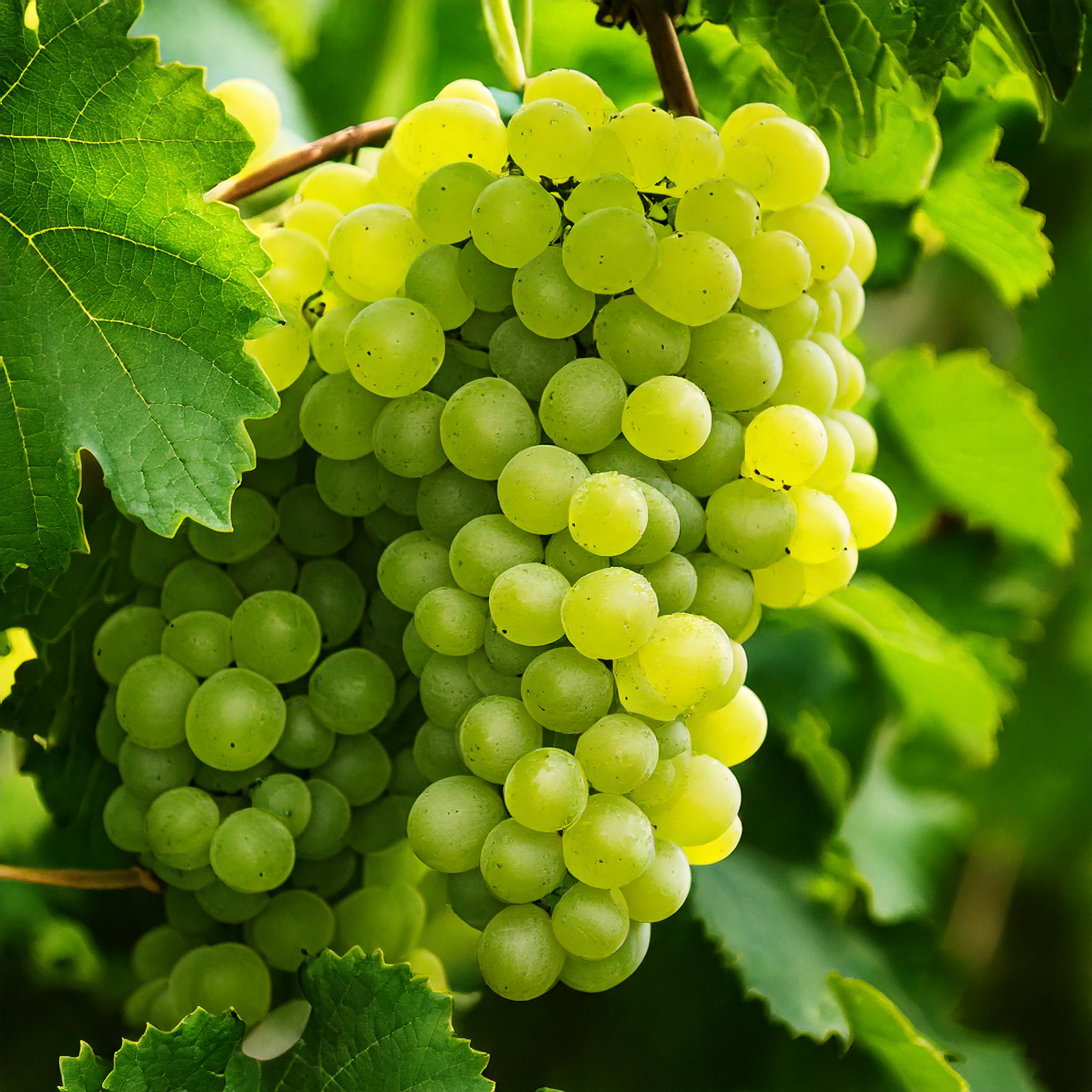 firefly detalle de racimo garnacha blanca sobre vid. verde intenso racimo corto y gordo. hoja grande firefly detalle de racimo garnacha blanca sobre vid. verde intenso racimo corto y gordo. hoja grande